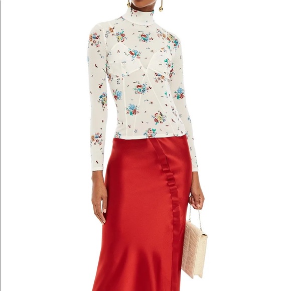 ✨PACO RABANNE✨Floral High Neck Top